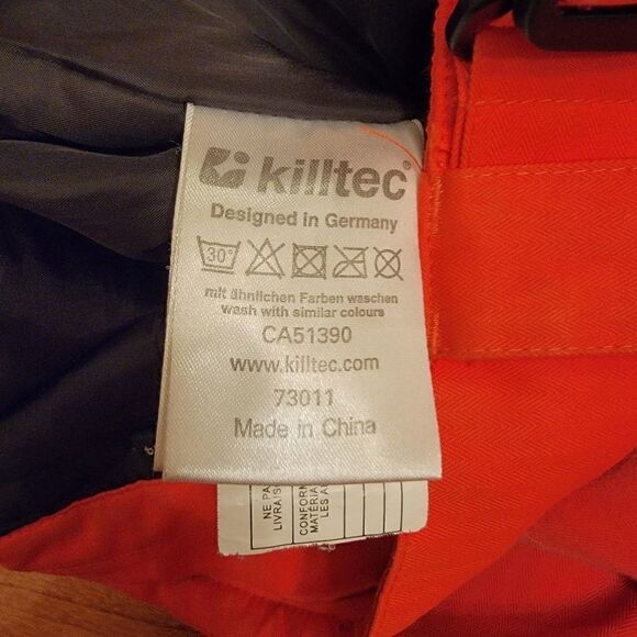 Killtec level 3 ski snowboard pants orange size 14 - Picture 5 of 6